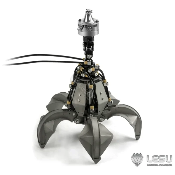タミヤ  1/14 RC ショベルクレーン搭載型クレーン 1:14 RC トラック RC カー用 油圧式回転クローバケット LESU DIY パーツ - 画像 (2)