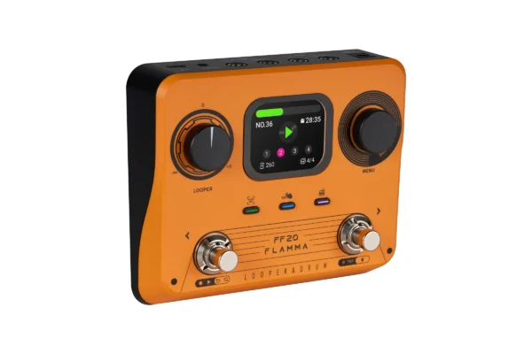 FLAMMA FF20 ステレオ デュアルフットスイッチ ルーパー ドラムマシンペダル エレキギター用 100個のストレージスロット 300分のループ録音 - 画像 (3)