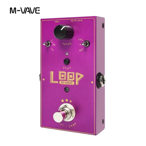 M-VAVE Loop-II ギタールーパーペダル 3ループ 最大11分の録音時間 3スピードコントロール ループエフェクトペダル - 画像 (5)