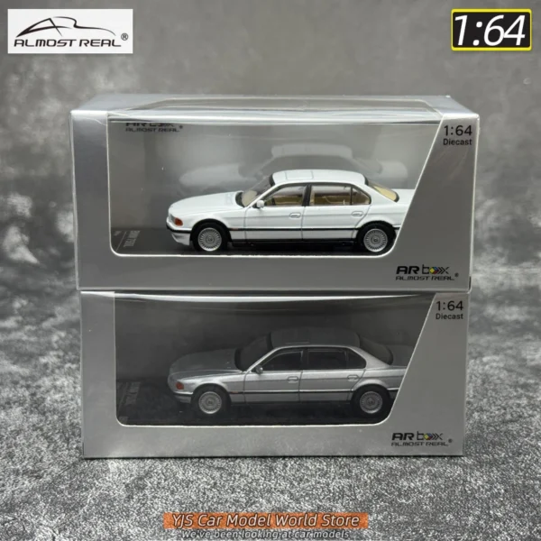 ARボックスダイキャストモデル1/64スケール新品750iL（E38）ブラックスタティックオーナメントホリデーギフトコレクション - 画像 (6)