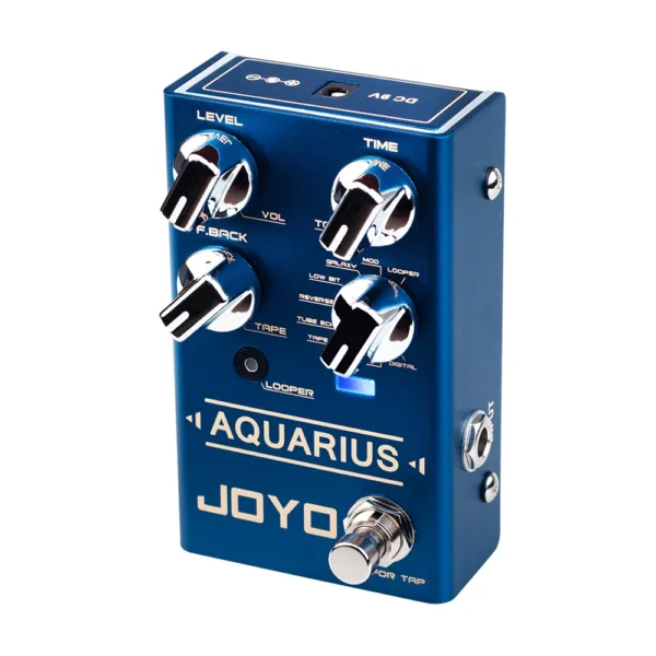JOYO R-07 AQUARIUS ディレイ ルーパー ギターエフェクトペダル ルーパー機能 8 デジタルディレイエフェクトペダル 5分間の録音時間 - 画像 (4)