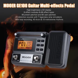 MOOER GE100 ギターマルチエフェクトプロセッサーエフェクトペダル ループ録音チューニング タップテンポ リズムスケール&コードレッスン機能付き