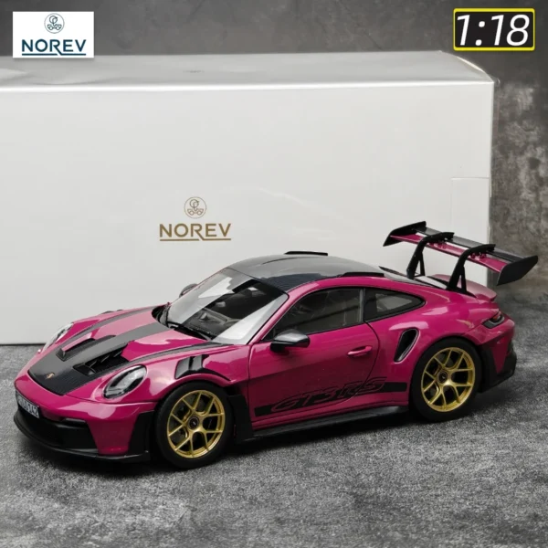 NOREV 1/18 ポルシェ 911 GT3 RS 2022 ミニカー 模型 ギフト - 画像 (2)
