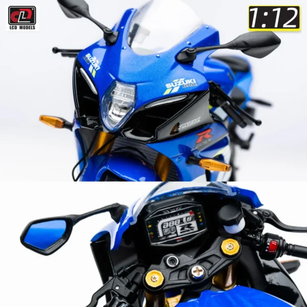 1/12 GSX-R1000 バイク模型 合金製 静的ディスプレイ ギフト - 画像 (4)