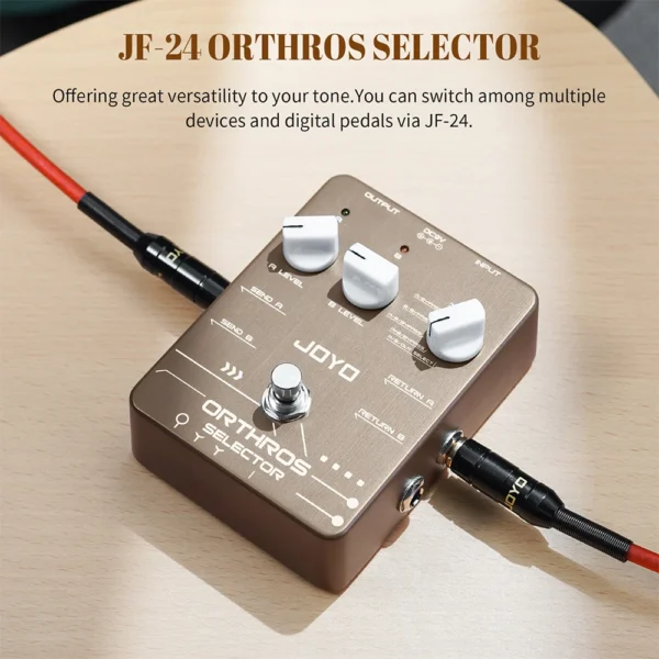 JOYO JF-24 Orthrosセレクターギターエフェクト6つのループモードと独立したコントロールチャンネルを備えたギターペダル、A/B 2ラインループ付き - 画像 (3)