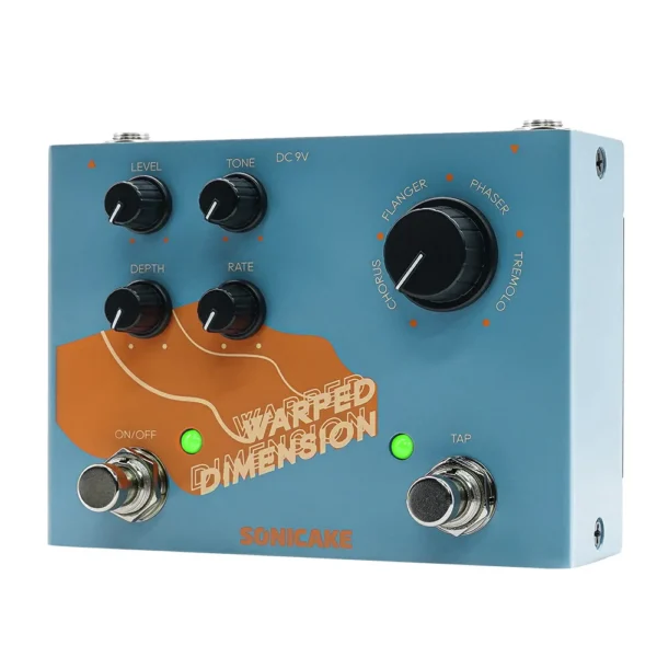 SONICAKE Warped Dimension ギター エフェクト 4モード コーラス フランジャー フェイザー トレモロ QDS-03