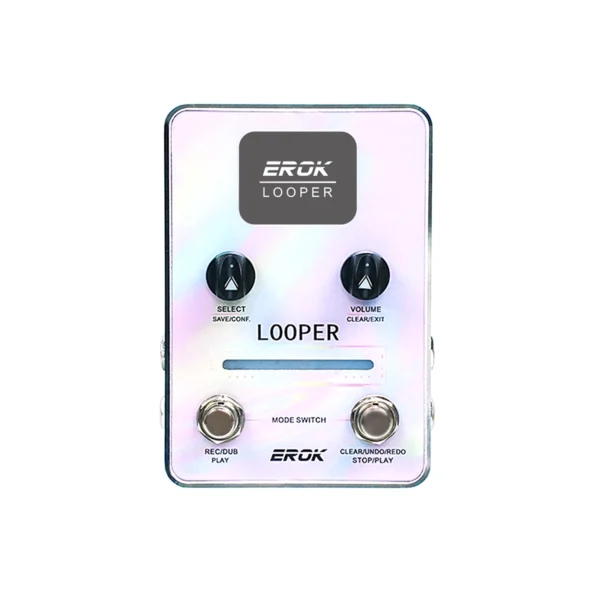EROK ルーパーペダル 160分録音 40スロット ギター ベース USB LED