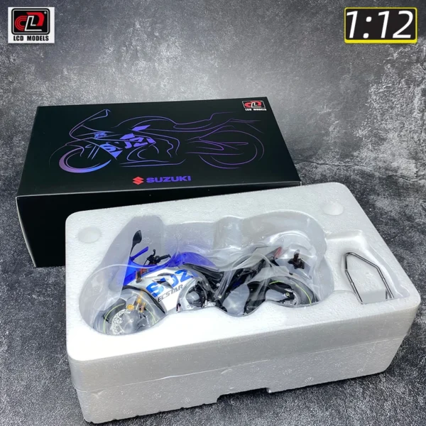 1/12 GSX-R1000 バイク模型 合金製 静的ディスプレイ ギフト - 画像 (6)