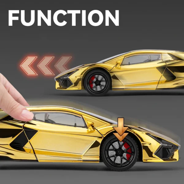 1/24 ランボルギーニ レブエルト 合金製 ダイキャストカー サウンド&ライト 子供向け コレクション - 画像 (2)