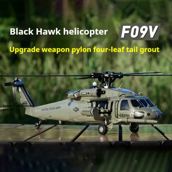 リモートコントロール航空機 ブラックホーク RC ヘリコプター Yxznrc F09V Uh60 ユーティリティ 6ch 6軸ジャイロ 3Dデュアルブラシレスモーター RTF RC - 画像 (2)