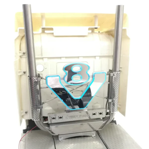 7色変色LED V8ロゴ スカニア770S排気筒 1/14RCトラック - 画像 (5)