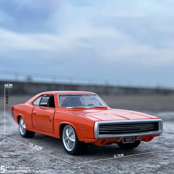 1/32 ダッジ チャージャー 1970 ミニカー サウンド ライト プルバック ギフト - 画像 (4)