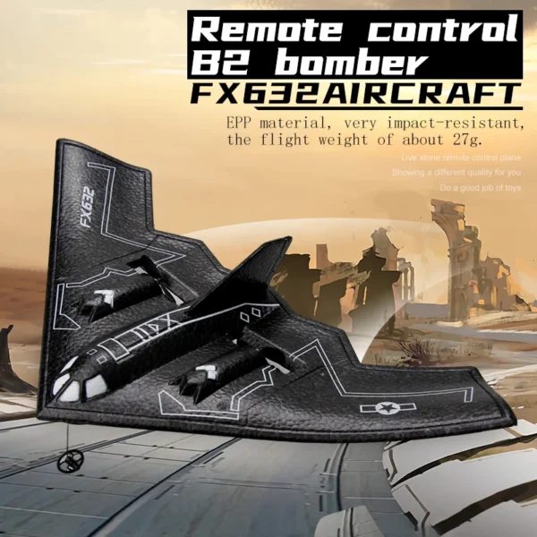 B2ステルス爆撃機 RC飛行機 34cm 2.4Ghz 大人子供 - 画像 (3)