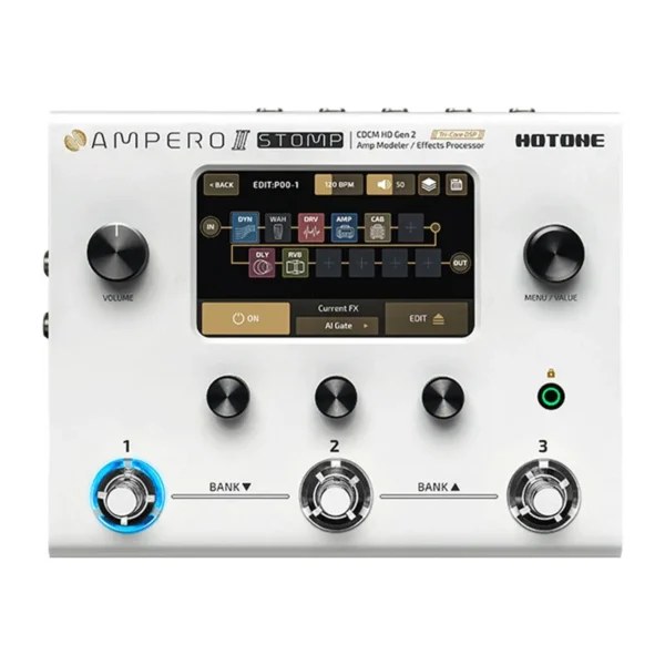 Hotone Ampero II ギターベースアンプモデリング IRキャビネットシミュレーション マルチエフェクトペダル MIDI I/O ステレオ OTG USB オーディオインターフェース