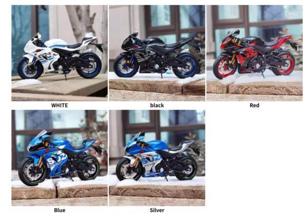 1/12 GSX-R1000 バイク模型 合金製 静的ディスプレイ ギフト - 画像 (7)
