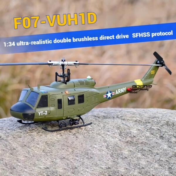 BNF YUXIANG UH-1 Huey F07V 1:34 라디콘 헬기 단일 프로펠러 6CH 시뮬레이션 - 이미지 2