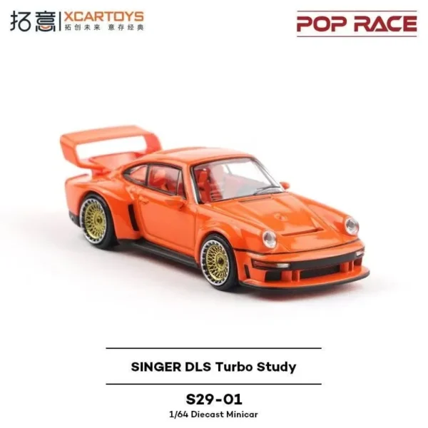팝 레이스 1:64 포르쉐 싱어 DLS 터보 스터디 합금 프리미엄 다이캐스트 자동차 모델 차량 수집품 - 이미지 2