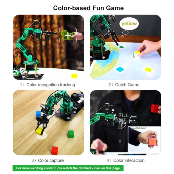 With-Pi-5-8G : Yahboom DOFBOT AIビジョンロボットアームキット RaspberryPi 5用 ROSロボット Pythonプログラミングを採用 オブジェクト認識 CE ROHS - 画像 (4)