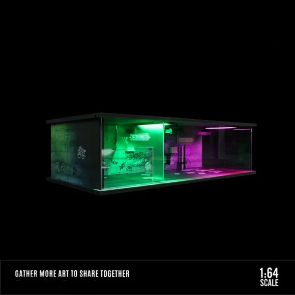 1/64 자동차 차고 LED 디오라마 모델 주차장 DIY 선물 컬렉션 - 이미지 5