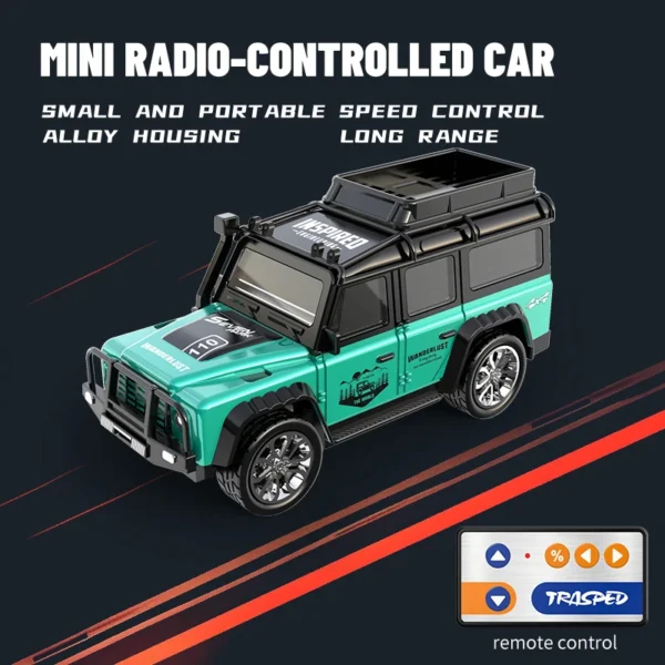 6601 녹색 RC 자동차 MINI 합금 1/64 라디콘 자동차 어린이 선물 전자 장난감 - 이미지 5