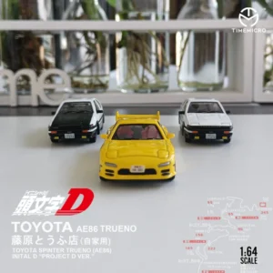 TIME MICRO 1:64 Initial D AE86 & RX 7 스포츠카 다이캐스트 모델 자동차 (수집 및 전시용)