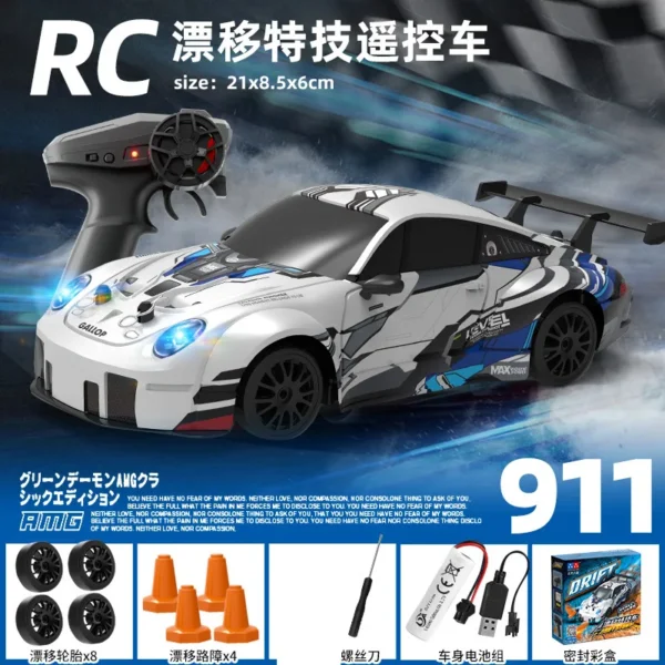 1/24 2.4g 4륜구동 원격 조종 차량 미니 고속 레이싱 Rc 자동차 고속 드리프트 스턴트 장난감 소년 어린이 크리스마스 선물 - 이미지 7