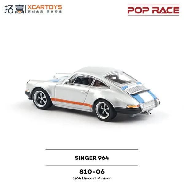 POP RACE 1:64 포르쉐 SINGER 964 슈퍼카 컬렉션 합금 다이캐스트 자동차 모델 차량 수집품 - 이미지 4