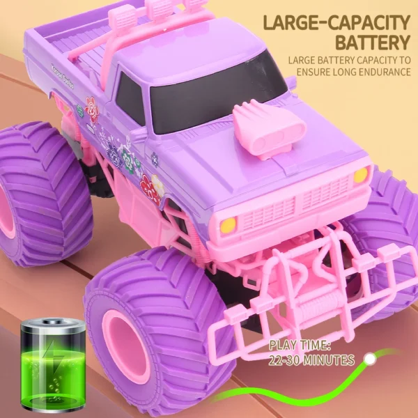 1/12 RC 자동차 4WD LED 공주 자동차 소녀 오프로드 무선 제어 선물 - 이미지 3