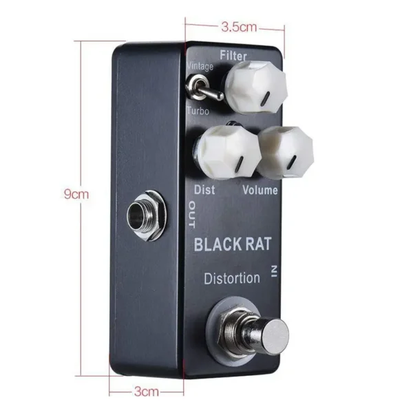 Mosky Black RAT 왜곡 기타 이펙터 미니 - 이미지 3