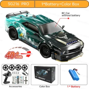 SG216 MAX 브러시리스 드리프트 카 70KM 4WD LED 고속 무선 제어 어린이 선물