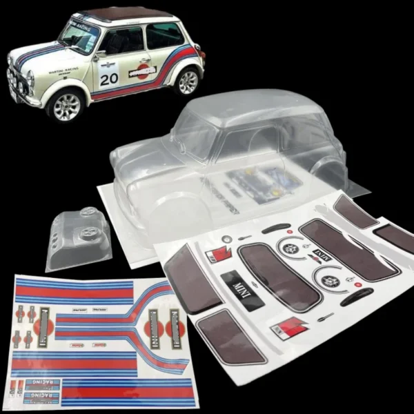 1/10 미니 클래식 M 자동차 쉘 PVC RC 자동차 바디 210mm 휠베이스 165mm 너비 투명 클린 MST TAMIYA CARTEN 3R M 자동차용 - 이미지 7
