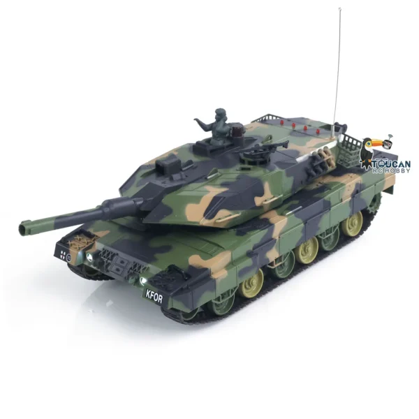 Heng Long 3809 1/24 미니 RC 탱크 Leopard2A5 원격 제어 전투 탱크 모델 BB 적외선 전투 판처 차량 자동차 모델 장난감 - 이미지 5