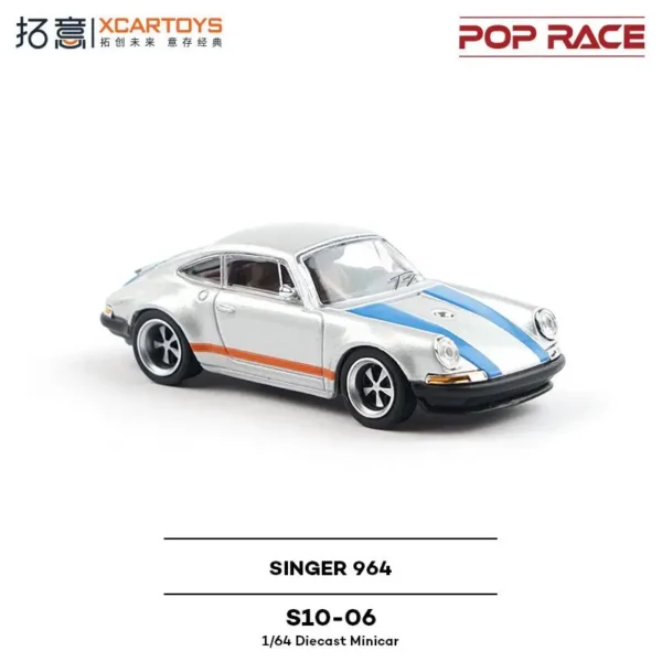 POP RACE 1:64 포르쉐 SINGER 964 슈퍼카 컬렉션 합금 다이캐스트 자동차 모델 차량 수집품 - 이미지 2