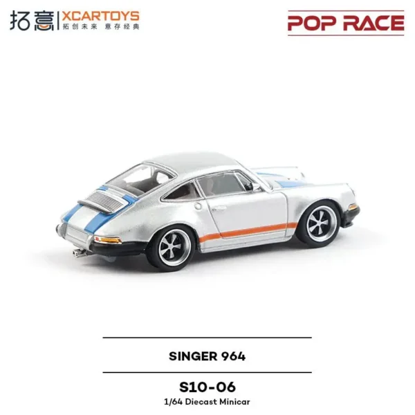 POP RACE 1:64 포르쉐 SINGER 964 슈퍼카 컬렉션 합금 다이캐스트 자동차 모델 차량 수집품 - 이미지 3
