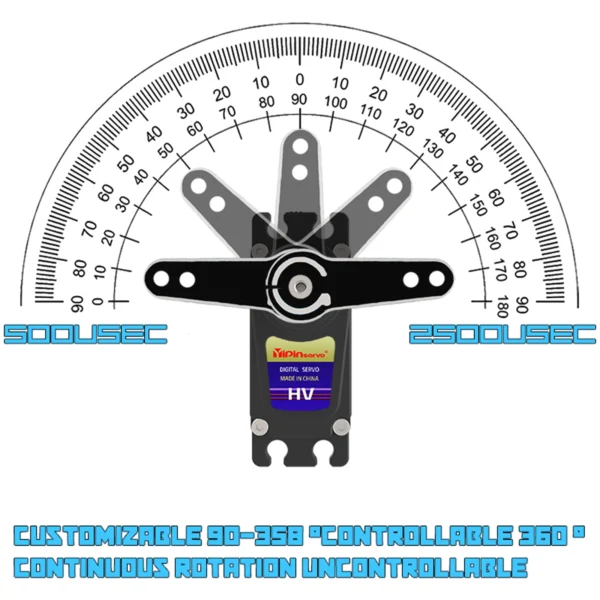 70kg 디지털 서보 8.4V 180도 브러시리스 RC 서보 모터 고토크 IP68 스틸 헬리컬 기어 25T 서보 암 1/8 1/10 자동차 - 이미지 2