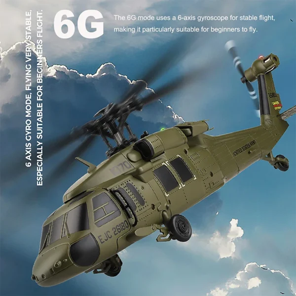 Wltoys K170 UH-60L 라디콘 헬기 6 축 자이로 브러시리스 RTF 어린이 생일 선물 - 이미지 6