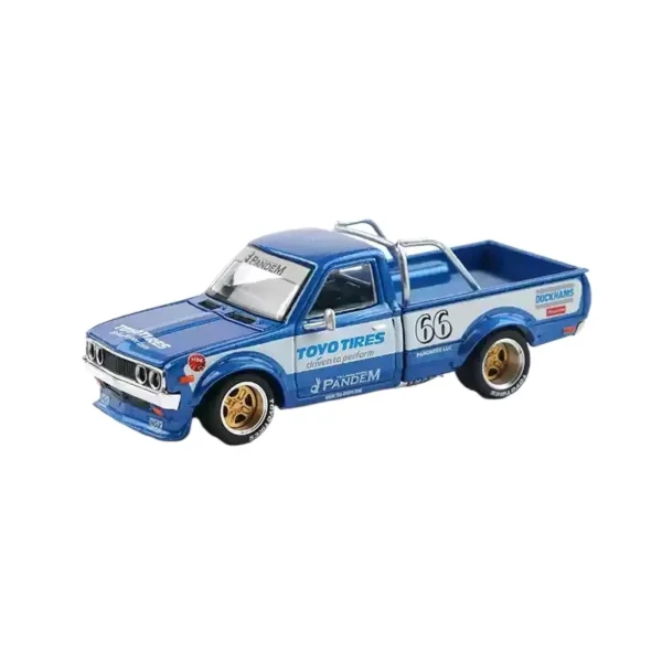 Xcartoys Poprace Alloy 1/64 닛산 대츠언 팬덤 대츠언 620 오프로드 픽업 트럭 모델 장난감 선물 - 이미지 5
