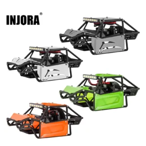 INJORA 나일론 록 버기 바디 셸 섀시 키트 (1/24 RC 크롤러 카용) Axial SCX24 C10 JEEP JLU Bronco 베이스 캠프 업그레이드 부품