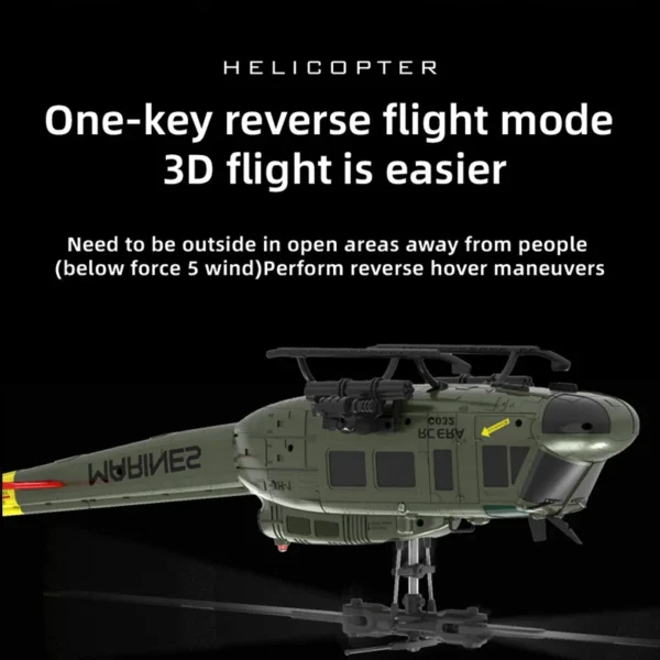 C032 UH-1 휴이 6축 3D 헬기 라디콘 스턴트 기계 - 이미지 3