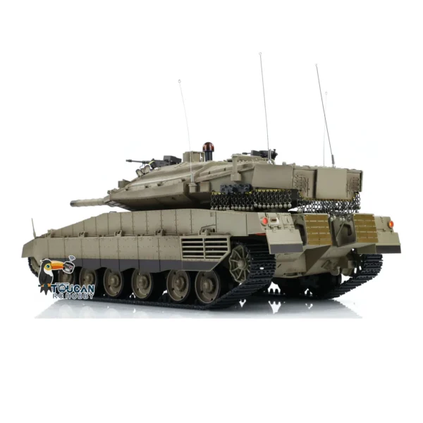 Henglong 1/16 스케일 RC 탱크 IDF Merkava 적외선 전투 군사 3958 원격 제어 플라스틱 배럴 반동 야외 장난감 TH22634 - 이미지 5