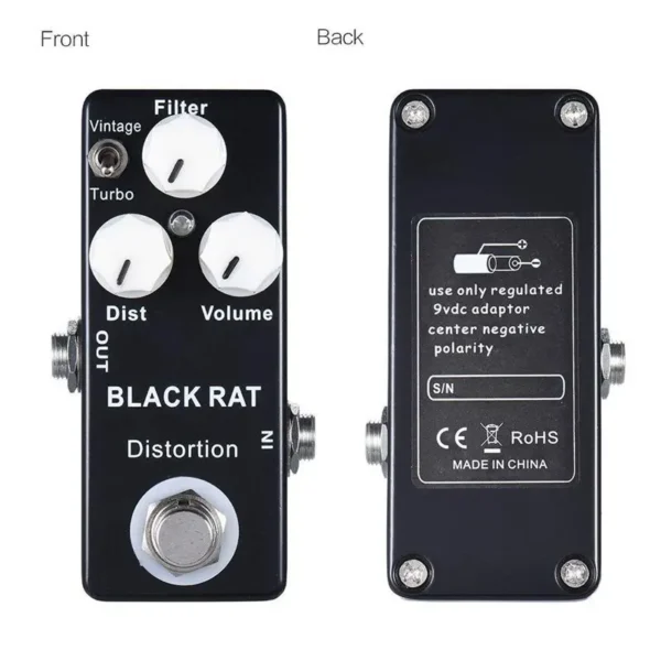 Mosky Black RAT 왜곡 기타 이펙터 미니 - 이미지 2