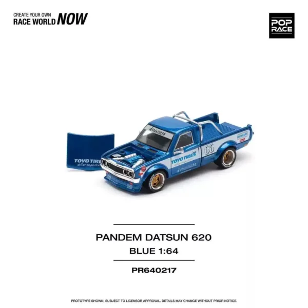 NewStock Xcartoys Poprace 1:64 다이캐스트 미니카 PANDEM DATSUN 62O 합금 모델 장난감 레이싱카 소년 크리스마스 선물 - 이미지 4