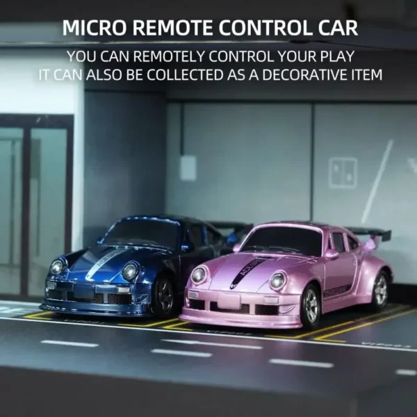 1/64 RC 미니 드리프트 카 LED 라이트 부착 고속 라디콘 카 4CH 소년 생일