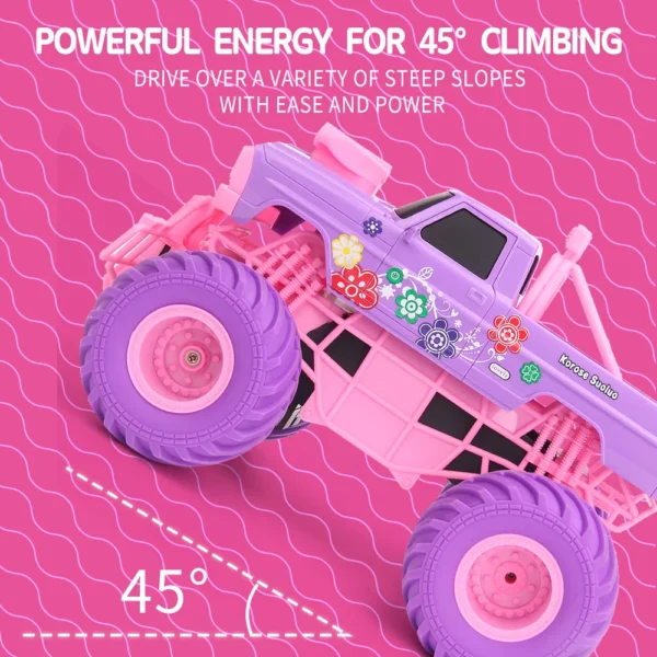 1/12 RC 자동차 4WD LED 공주 자동차 소녀 오프로드 무선 제어 선물 - 이미지 4