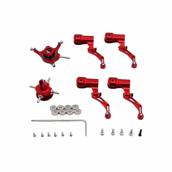 WLtoys K124/K170 RC 헬리콥터용 금속 업그레이드 스와시플레이트 로터 헤드 및 블레이드 클램프 액세서리 키트 - 이미지 4