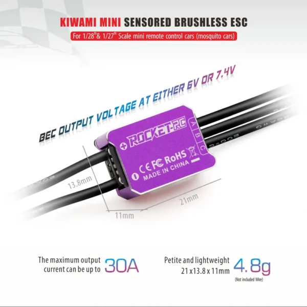 극 RC KIWAMI 30A ESC 미니 1525 모터 1/28 Kyosho Minits - 이미지 6