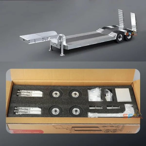 더블 이글 E012 트레일러 1/14 메탈 더블 액슬 15KG 적재 라디콘 모델 - 이미지 3