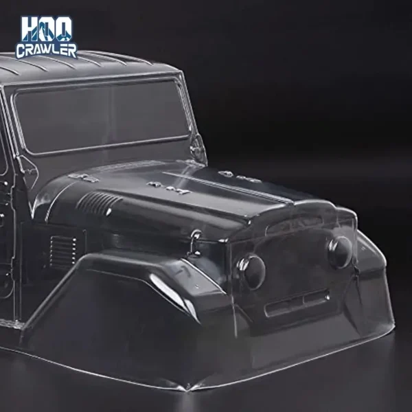 HooCrawler 1/10 1965 Toyota FJ40 트럭 캡 PC 투명 바디 (RC 크롤러 Axial SCX10 TRX4 YIKONG 4102 RGT 86100 Redcat GEN8용) - 이미지 3