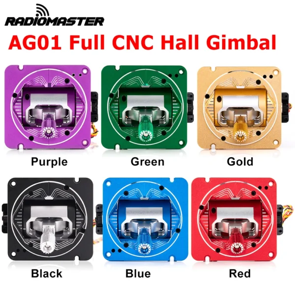 TX16S MKII 시리즈 무선 송신기 컨트롤러용 RadioMaster AG01 풀 CNC 홀 짐벌
