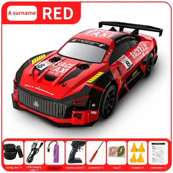 드리프트 RC 자동차 GTR 1/18 4WD 라디콘 자동차 어린이 선물 - 이미지 7